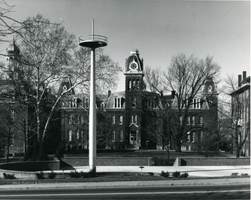 A view of Memorial Plaza after the completion of the memorial. Woodburn Circle is pictured in background.